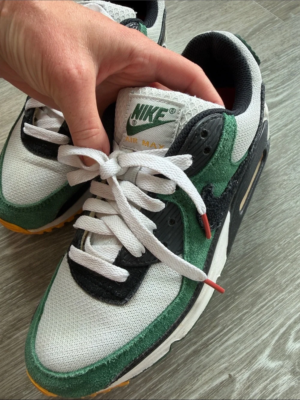 Nike Air Max 90 Suede Mesh Athletic Retro Sneakers Gorge Green White - DM0029-00